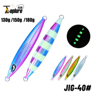 Hunthouse — leurre métallique lumineux en fer, appât artificiel idéal pour la pêche à la turlutte en eau salée, 130/150/180g, vente en gros