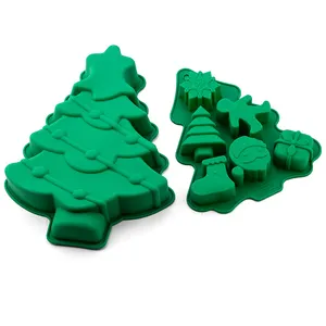 Christmas Series Silicone Mold Tree Bell Socks Snowflake Chocolate Molds  Cake Decorating Tools Candy Resin Mould