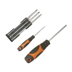 Jeu de tournevis ménagers 10 pièces en acier au chrome-vanadium, kit d'outils de précision magnétique avec embouts allongés - Product Image 1