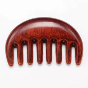 Peine de masaje de palisandro de 12 cm con dientes anchos, de madera maciza, para masaje meridiano y cuidado de la salud del cuero cabelludo - Product Image 3