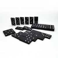 Populaire 55 pièces en bois Double neuf Dominos Set Ventes directes d'usine Jeu de société éducatif et aides pédagogiques de divertissement