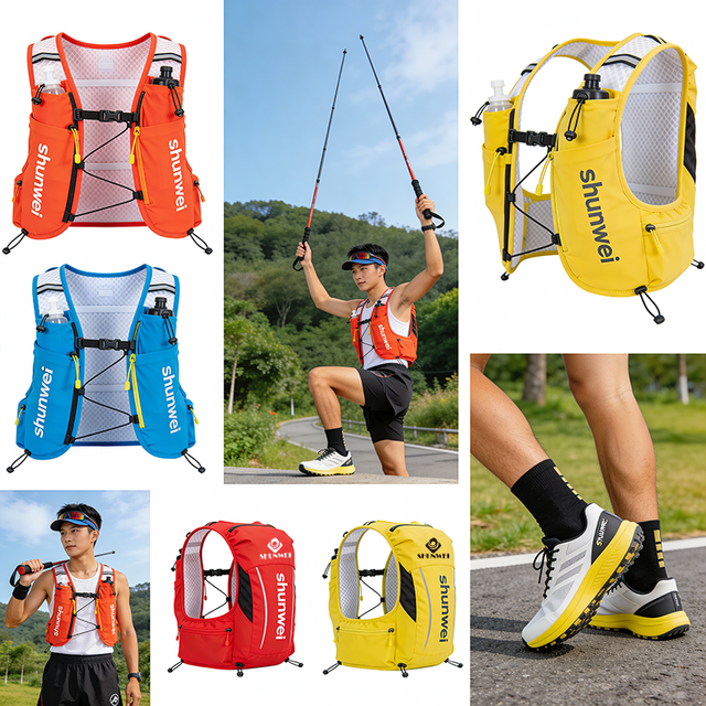 Men's and Women's Internal Frame Nylon Running Hydration Vest Water Backpack for Trail Running Marathon Hiking Climbing