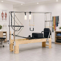 Tour de Trapeze Complet 3-en-1 en Bois de Chêne pour Pilates Cadillac Reformer – Équipement de Fitness Professionnel pour Studio de Pilates