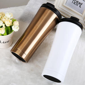 Vente en gros C199 Tasse isotherme double paroi en acier inoxydable pour voiture, café, 500 ml, gourde mince portable, tasses de voyage thermos - Product Image 3