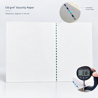 Papier de sécurité A4 120 g/m² 100 % pâte de bois, filigrane Dove avec fil vert à bleu et fibres UV pour la protection des documents
