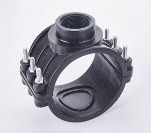 Abrazadera hembra de HDPE PP de alta calidad, accesorios de compresión de tuberías de <span class=keywords><strong>PVC</strong></span> PP, rosca BSP con o sin anillo de refuerzo ISO17885 - Product Image 1