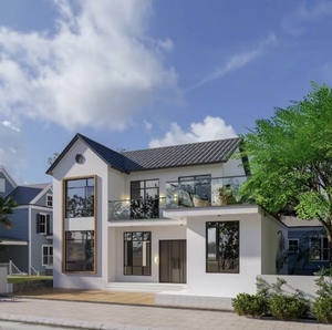 Eco Friendly Woodgrain Modulaire de Luxe Deux Étages Petites Maisons <span class=keywords><strong>Villa</strong></span> à Vendre Maison Préfabriquée Conteneur 2 Étages - Product Image 2
