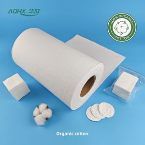 Tissu non tissé en coton biologique certifié GOTS Tissu non tissé en coton à armure toile Tissu non tissé en coton Matière première - Product Image 2