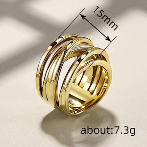Anello Intrecciato 3D per Uomo, Gioiello da Dito in Stile Hip Hop alla Moda - Product Image 4