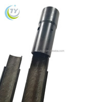 Muestreador de suelo tipo cuchara dividida SPT de 2 pulgadas para pruebas in situ, herramienta de perforación de pozos con conexión AW, de acero al carbono forjado, 0.6m de longitud, 1 pieza