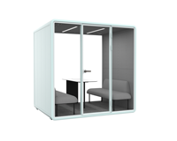 Pod de bureau personnalisé pour 4 personnes Espace de travail Intimité Cabine de réunion insonorisée Téléphone Pod de bureau préfabriqué à vendre
