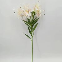 Décoration de maison et de mariage tiges de lys artificielles en plastique Arrangement floral et plante d'arbre pour décorations