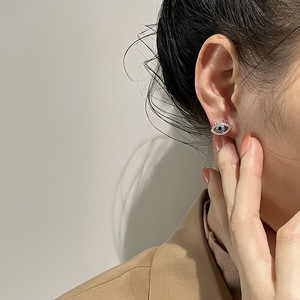 Pendientes de ojo de circonia azul para mujer, joyería de moda, novedad, 925 - Product Image 2