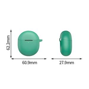 Étui de protection en silicone de couleur unie pour écouteurs Google <span class=keywords><strong>Pixel</strong></span> Buds 2a (blanc) - Product Image 6