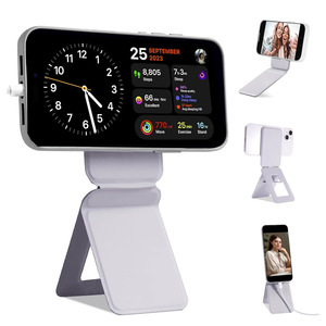 ขาตั้งโทรศัพท์แบบตั้งโต๊ะสไตล์อินฟลูเอนเซอร์ ขายดี - ขาตั้งแม่เหล็กพับได้ขนาดพกพา บางเฉียบ ใช้เป็นที่วางบัตรได้ - Product Image 2