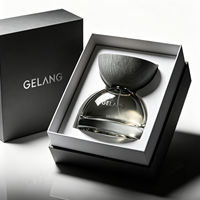 Flacon de parfum rond en verre, nouveau design 2026, gris luxueux, 100 ml, flacon de parfum unique avec boîte
