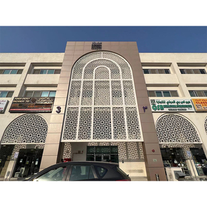 Panneau métallique perforé décoratif d'extérieur Panneau <span class=keywords><strong>Mashrabiya</strong></span> découpé au laser Revêtement mural extérieur en tôle Panneau mural en aluminium - Product Image 5