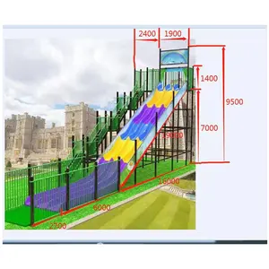 Qiao Qiao 고품질 주문 아이들 성숙한 옥외 운동장 큰 섬유유리 플라스틱 활주 물 테마 파크