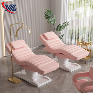 Cama de Belleza Eléctrica de Lujo con Base Luminosa de Acero Inoxidable Dorado, 3 Motores, Control de Pie, Cama de Masaje Facial para Salón de Belleza - Product Image 3