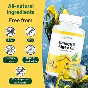 Suplemen perawatan kesehatan kustom minyak Algal sayuran sofgel Omega 3 asam lemak <span class=keywords><strong>Vegetarian</strong></span> <span class=keywords><strong>DHA</strong></span> dukungan kekebalan jantung sendi - Product Image 3