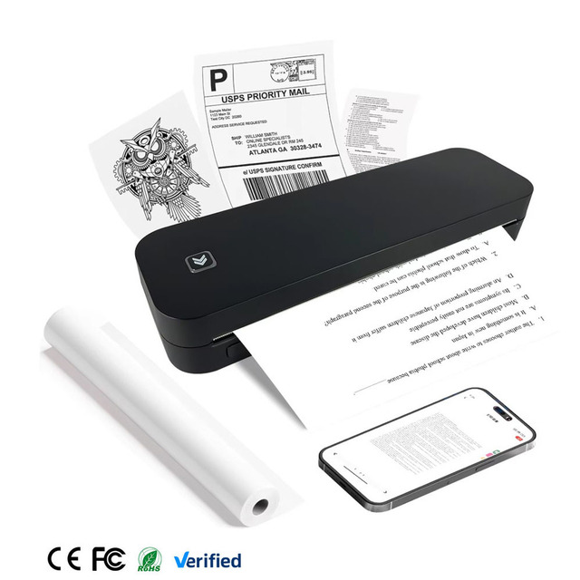 D210 Tattoo Stencil Printer Machine Portable Office A4 Thermal Wireless IOS Sticker Printer Document Thermal Printer