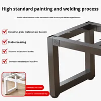 Supports de table en fer forgé usinés CNC, cadres métalliques soudés et peints en gros pour tables de salle à manger/bureau/café – Chine