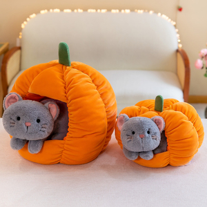 Offre Spéciale mignon citrouille nid en peluche PP coton <span class=keywords><strong>chat</strong></span> nid poupée <span class=keywords><strong>pour</strong></span> enfants <span class=keywords><strong>pour</strong></span> cadeau d'anniversaire soulagement du Stress canapé oreiller <span class=keywords><strong>coussin</strong></span> - Product Image 4