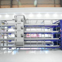 Cages à poules pondeuses à haute efficacité, systèmes d'élevage multi-niveaux automatiques en volière libre pour un meilleur bien-être animal, type H