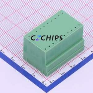 KF2EDGRH-3.5-2*10P Plug-in Terminal Block Bent Lead Through Hole,P=3.5mm Board-to-Board / Socket - Closed 2x10P 3.5mm Green - Product Image 2