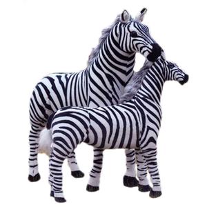 Güzel Simülasyon Hayvan Zebra peluş oyuncak Büyük Doldurulmuş Ridable At Bebek Çocuk Hediye için - Product Image 2