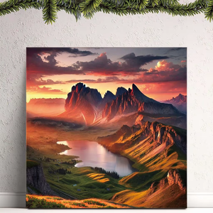 Peintures de paysages d'arbres de luxe personnalisables pour la décoration intérieure, numériques, écologiques, sur support en bois, différentes tailles, images personnalisées - Product Image 1
