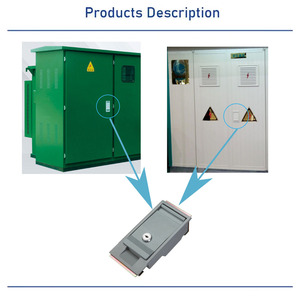 Serrures de mécanisme de sous-station électrique en alliage d'aluminium gris durable HJ antivol <span class=keywords><strong>clé</strong></span> déverrouillage boîte transformateur serrure d'avion - Product Image 5