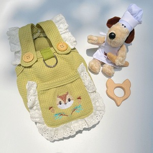 Chaleco para mascotas de primavera/verano, verde, transpirable, estilo gofre, lindo atuendo para perros y gatos pequeños - Product Image 1