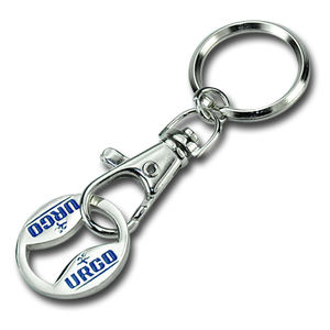 Llavero Metálico de Acero Inoxidable para Sublimación, con Moneda para Carrito de Compras - Product Image 6