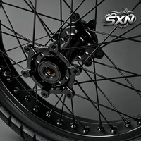 Kit de roues de route 70/90-17 90/80-17 pour Sur-Ron Light Bee LBX, 17 pouces, aluminium CNC 7075, argent chromé, amélioration Supermoto