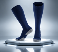 Chaussettes de sport respirantes à compression, chaussettes de baseball mi-hautes pour les sports de plein air