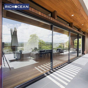 Portes coulissantes en verre extérieures modernes <span class=keywords><strong>et</strong></span> de grande taille pour bureaux commerciaux à prix bas RICHOCEAN, portes <span class=keywords><strong>et</strong></span> fenêtres coulissantes pour la maison - Product Image 6