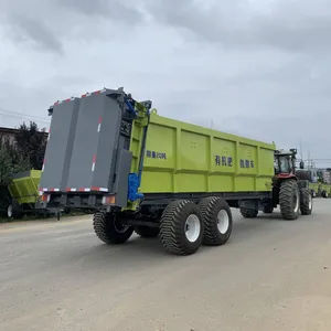 2023 traktör tedarik sıra gübre gübre aplikatör arka deşarj katı gübre kuru Muck serpme makineleri