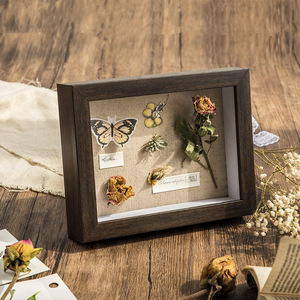 Wholesale MDF craft picture box frame photo 3d shadow specimens box frame