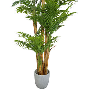 Árbol Artificial de Palma, Juego de 5 Varas, <span class=keywords><strong>42</strong></span> Hojas, Decoración Ecológica para Interiores/Oficina, 125 cm de Altura, Plástico+Alambre de Hierro - Product Image 2