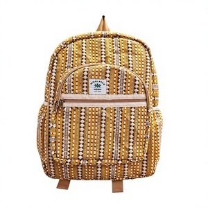 HIMALAYAN NEARP Bohemian Striped Bamboo Backpack Lightweight Softback Shoulder Strap All Seasons Daily Use - Product Image 1