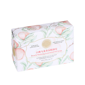 Savon Solide Hydratant et Nettoyant en Profondeur à l'Huile Essentielle Parfumée Pêche Blanche Oolong, Savon Corporel Naturel pour Tous Types de Peau - Product Image 2
