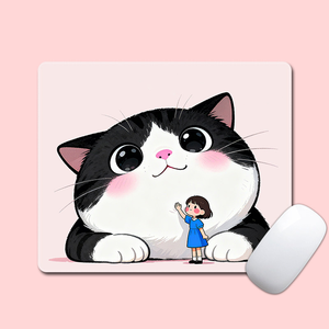 Tapis de souris mignon avec repose-poignet, motif chat de dessin animé, idéal pour les hommes, les femmes et les étudiants, parfait pour le bureau ou la table. - Product Image 4