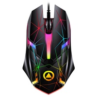 G6 Wired USB Glow Gaming Mouse Colorful Burst Crack Light Mute Gamer Mice Mouse untuk Komputer PC Laptop