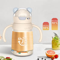 Venta al por mayor de acero inoxidable 316 grado alimenticio niños bebé aislado Taza Termo botella de agua con pajita y mango