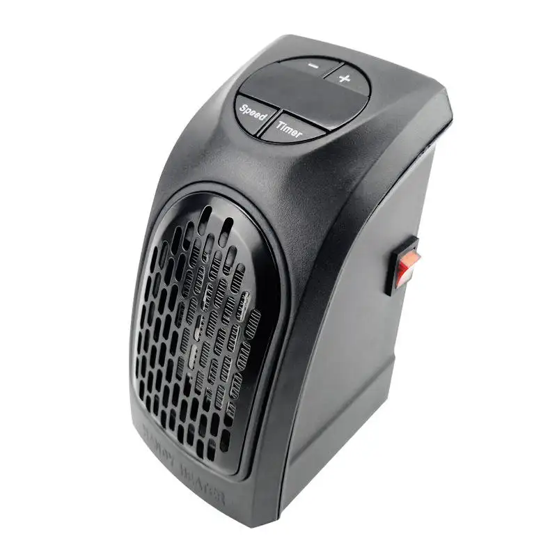 400W PTC Flame Plug in Electric Mini Room Wall Heater Fan Office Table riscaldatore elettrico Mini Portable Home 220V Black ABS D10 JKO