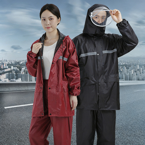Conjunto de Impermeable para Motocicleta de Tela Oxford Engrosada de una Sola Capa, Protección Completa <span class=keywords><strong>contra</strong></span> <span class=keywords><strong>Lluvia</strong></span> Intensa, Traje de <span class=keywords><strong>Lluvia</strong></span> Reflectante para Motociclistas - Product Image 1