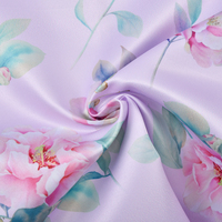 Tissu imprimé numérique léger anti-boulochage 100 % polyester, motif floral, personnalisé OEM, pour vêtements et robes de garçons et de filles