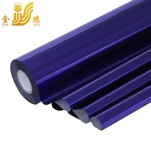 JINSUI Fabricantes Venta al por mayor Transferencia de calor azul Lámina de estampación en caliente para textiles