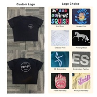 Impression bouffante personnalisée de qualité supérieure femmes filles haut maigre 95% coton peigné et 5% élasthanne col rond haut court Femme